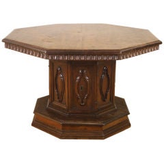 An Italian Baroque Carved Walnut Center Table