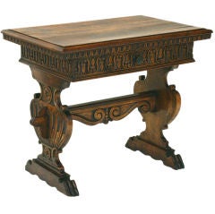 An Italian Renaissance Style Walnut One Drawer Low Table