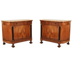 Pair of Biedermeier Inspired North Italian Neoclassical Cabinets Antique Pair of Biedermeier Inspired North Italian Neoclassical Cabinets