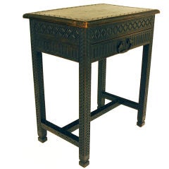 A Spanish Provincial Baroque Style Hinged Top Carved Work Table A Spanish Provincial Baroque Style Hinged Top Carved Work Table