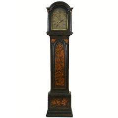 A Georgian Chinoiserie Decorated Tall Case Clock