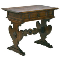 An Italian, Tuscan,  Late Renaissance Period Walnut Side Table