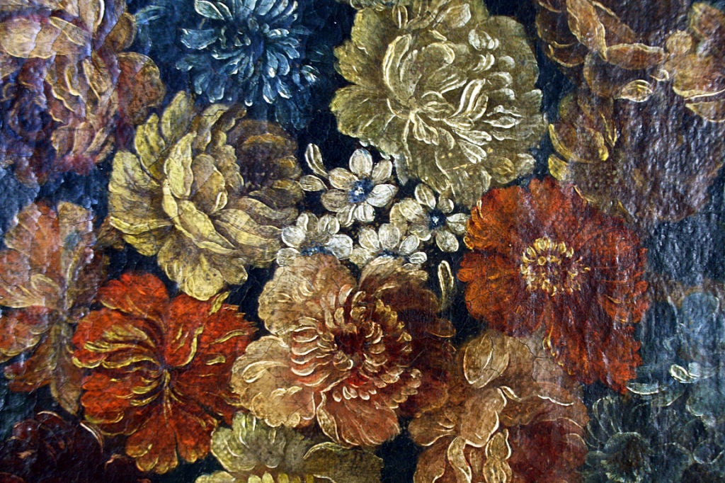 Dutch Flemish School Oil on Canvas Depicting a Floral Still Life