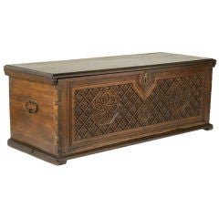 A Beautifully Carved Northern European Baroque Walnut  Cassone