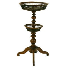 French Louis Philippe Period Walnut Sewing Stand