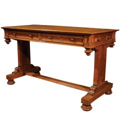 Victorian Pollarded Oak Writing Table. English Circa 1840
