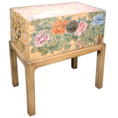 Chinese Painted Trunk on Stand
