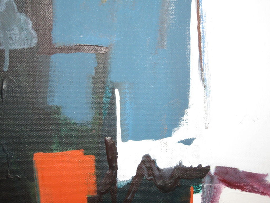 A vintage abstract painting.