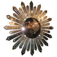 French Art Deco Sunburst Mirror