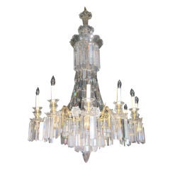 Large Fabulous Crystal And Bronze Chandelier