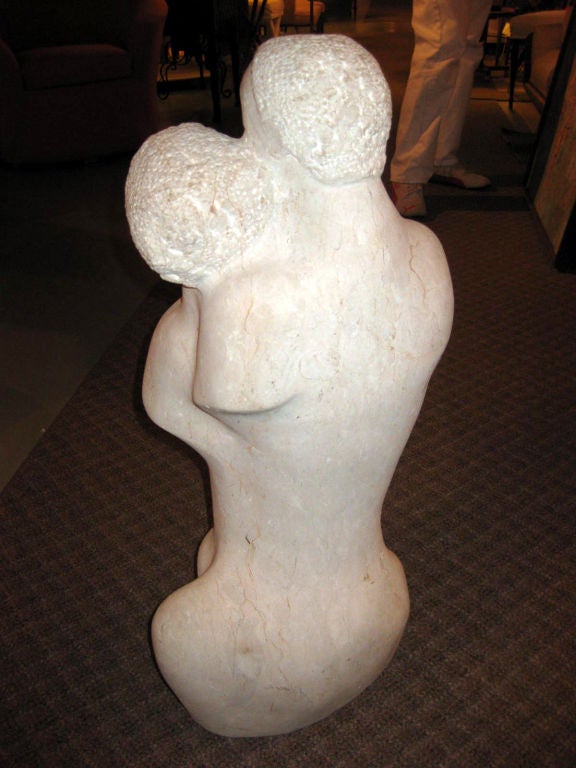 20th Century Carved Stone Modernist Sculpture For Sale