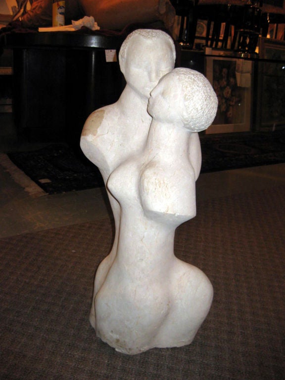 Carved Stone Modernist Sculpture For Sale 1