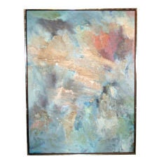 Fine 1950's Abstract Painting Titled "Jungle Storm" 9