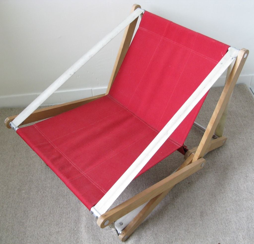 Prototype folding chair by Cleveland designer Henry Glass.  The production version of this, called the 