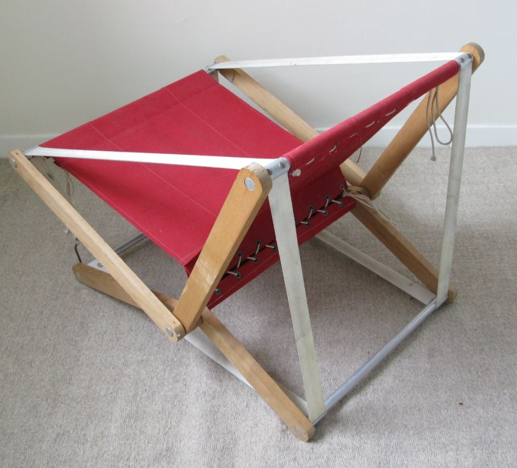 Mid-20th Century Prototype Henry Glass Folding Chair