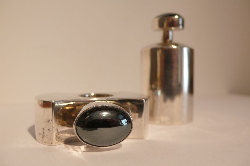 20th Century Mexican Silver Perfume Bottles