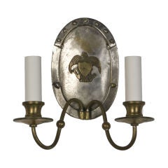 An Antique double-light sconce by E. F. Caldwell