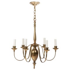 Flemish style brass chandelier