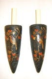 Pair of Painted Porcelain Sconces