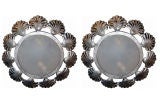 Pair of Italian Shell Motif Light Fixtures