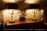 Pair of Bronze Lamps with Tole Shades