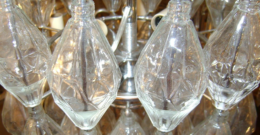 Pair of Molded Glass Moderne Fixtures In Good Condition In New York, NY