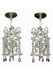 Pair of Crystal Light Lanterns