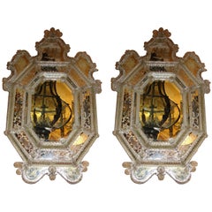 Antique Pair of 19th Century Venetian Mirrors