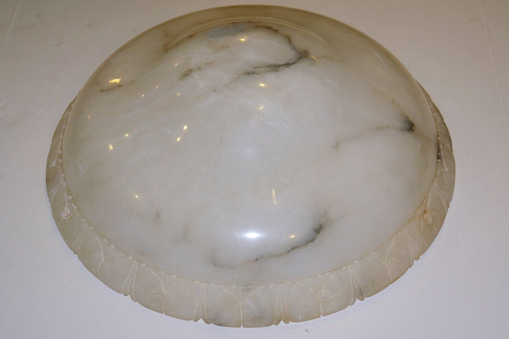 White Alabaster Light Fixture