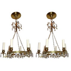 Pair of  Swedish Chandeliers