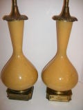 Mustard Color Porcelain Lamps