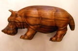 Carved Wood Hippopotamus