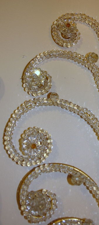 Apliques dorados con cuentas de cristal Dorado en venta