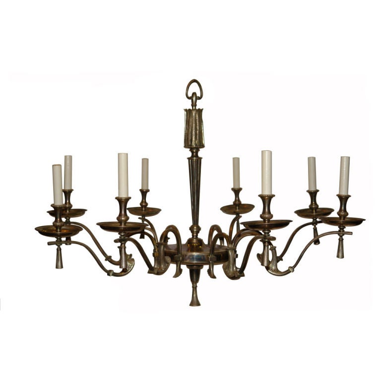 Caldwell Silver Plated Chandelier at 1stDibs
