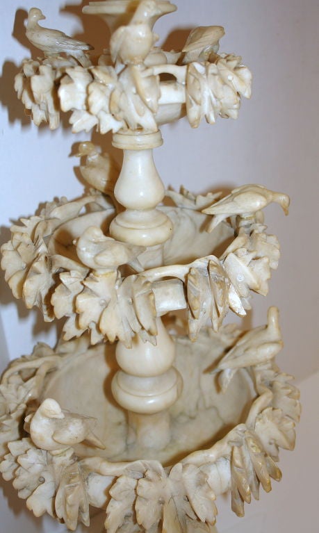 Italian Fountain Shaped Alabaster Sculpture For Sale