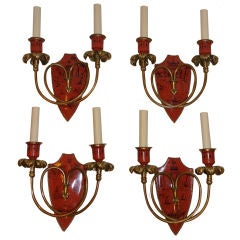 Set of 4 Caldwell  Chinoiserie Sconces