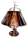 Silver Plated Boulliote Lamp with Mirrored Shade