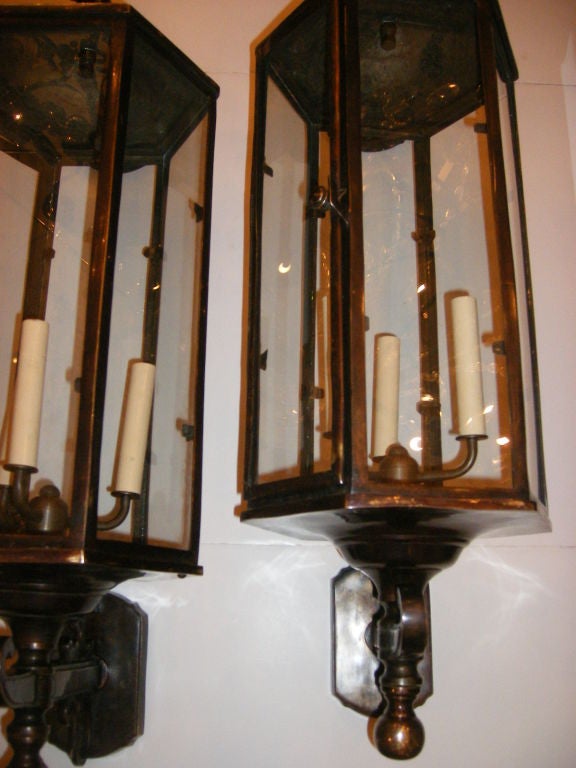 20th Century Set of 4 Large Outdoor Lanterns