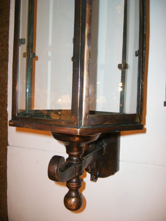 Bronze Set of 4 Large Outdoor Lanterns