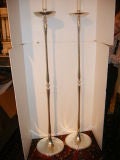 Pair of Silver Plated Floor Lamps