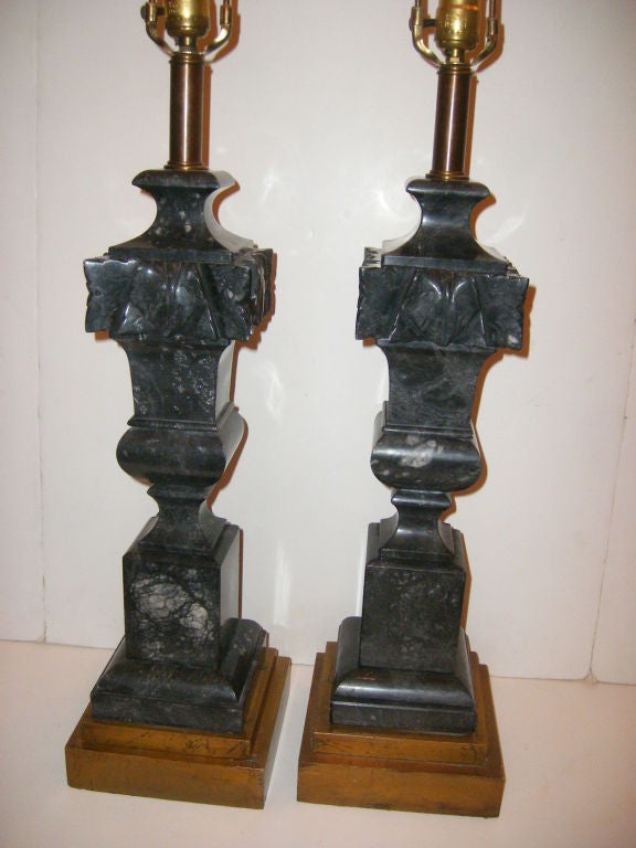 Gray Marble Table Lamps
