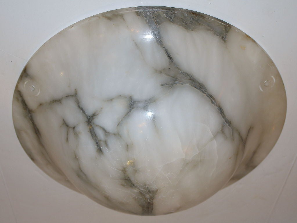 White Alabaster Light Fixture For Sale 2
