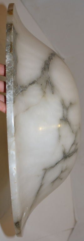 20th Century White Alabaster Light Fixture For Sale