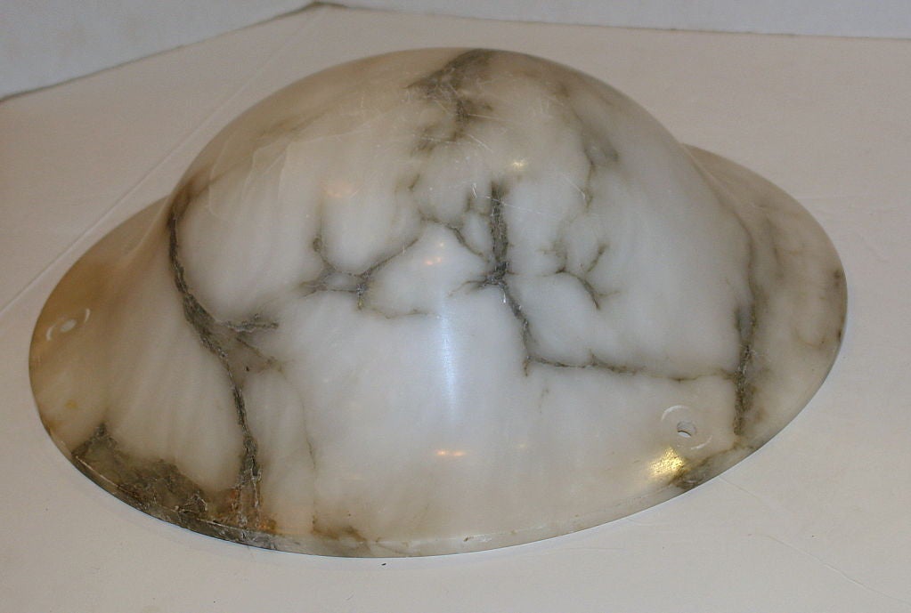 White Alabaster Light Fixture For Sale 1