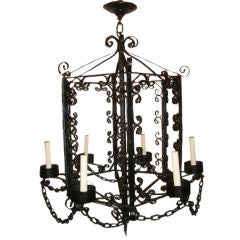Large Wrought Iron Lantern