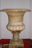 Pair of Large Onyx Urns