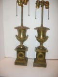 Pair of Bronze Urns Lamps