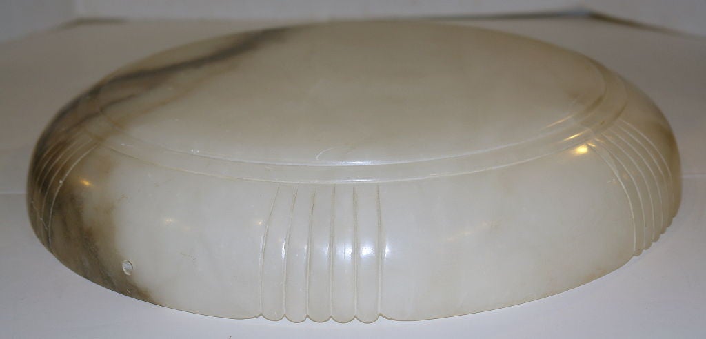 Art Deco Alabaster Fixture In Good Condition For Sale In New York, NY