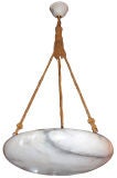 Antique White Alabaster Light Fixture