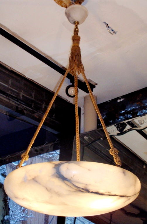 White Alabaster Light Fixture